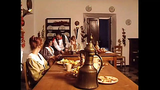 Retro Italian Orgy with Huge Tits - Roberto Malone Fucks Eva Falk & Karen Lancaume - Big Boobs Blowjob & Cum Swallowing