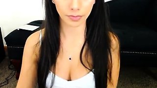 Hot amateur teen girl with big boobs toying pussy on cam
