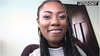 Ebony Goddess Picked Up For Steamy Sex With Interviewer