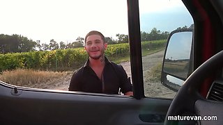 Big Breasted MILF Babe Taking A Hard Pecker in the MatureVan