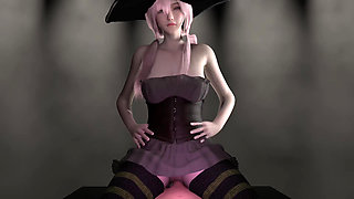 A Korean Witch's Lapdance (halloween Riding POV)