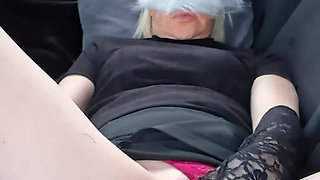 Felt Horny in the Car so Pleased My Pussy