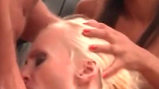 Blonde babe orgy party in the college