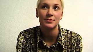 Retro German Spanner Tour - Blonde slut rubs clit and