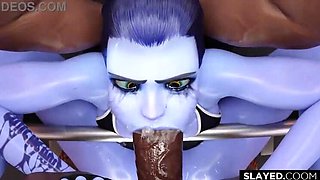 Black Dick Destroys Widowmaker's Pussy with No Mercy