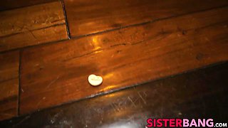 Cute stepsis sucks dick before being hammered deep and rough