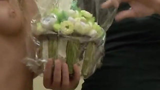 Fucking his pretty neighbor in he shower