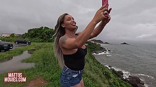 Mattos Couple Adventure - Whoredom on the beach: Anne's big arse, wet fuck and surprise cumshot