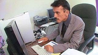 Secretary does boss on first day