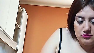 Some Female Friends Get Aroused in the Kitchen and Start Touching Each Other.