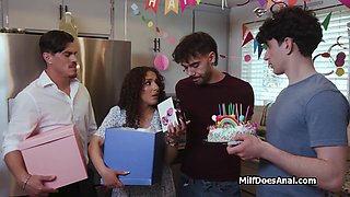 Ass fucking gang nail for slutty Spic milfs bday
