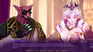 Busty babes in a virtual joystick adventure