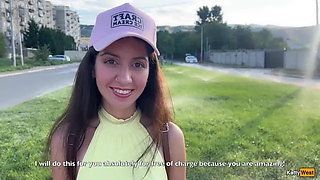 Tour Guide Cums in Katty West Tight Pussy in the Mountains - Public Pickup an...