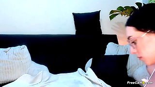Slutty Brunette Gets Of Cum In Her Mouth