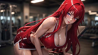 Compilation Ai Rias Gremory Gym Training Sweat Sensual Shiny Body
