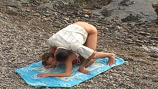Naughty Couple Doing Anal Sex on the Beach