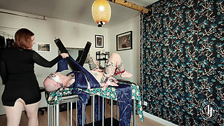 Sensual Scarf Ties Tease: Inanna Justice Binds & Teases Until Helpless