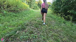 A beautiful mysterious stranger was fucked in the woods (POV)