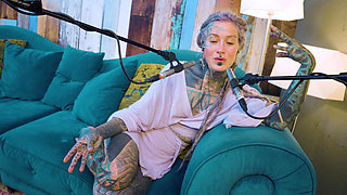 I talk about A - authentic - ASMR - Podcast - Talking - tattoo girl model goth punk dreadlocks