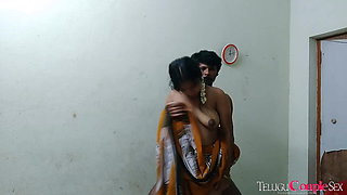 telugu aunty standing sex with husband