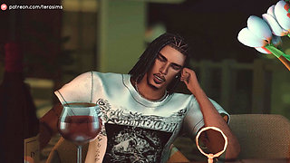 Taking two cocks in front of my crush