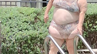 Summer Has Arrived! Time for the First Visit to the Pool Sexy Big Nurse Vicki Style!