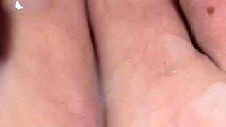 Blonde fetish lesbians fist themselves in hi definition