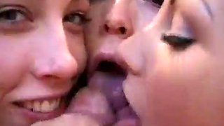 3 girls on a Lucky dick