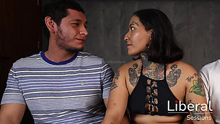 Casting First Time of Vanessa Doing Threesome