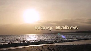 Inborn hottie meets sand and surf
