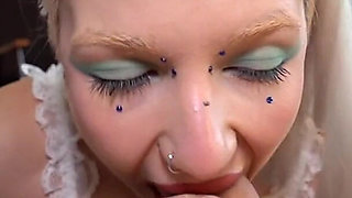 Cleaning Chick Chugs Cum