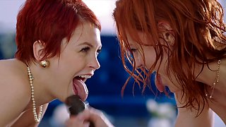 Redhead sluts Bree Daniels and Maitland Ward share BBC in bed