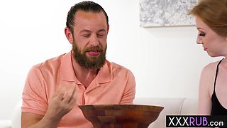 Amazing body massage and hot blowjob