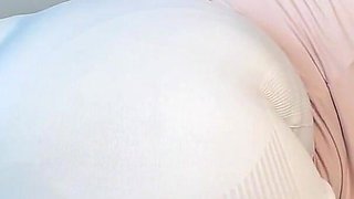 BBW Peeing and Farting Fun in White Leggings and Panties