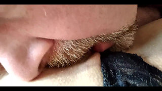 Bald Sucks a Dildo, and Then Fucks His Perky Slut with It!