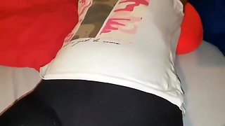 Seethrough Spandex Tight Leggings Ebony Booty And Cameltoe In Wedgie Panty Line
