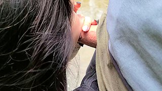 ShesNew Amateur brunette girlfriend POV blowjob handjob