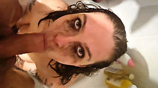 Tatianal Sucks His Cock and He Cums in Her Mouth