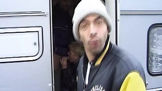 Nasty blonde German bitch fucked hard before a cumshot