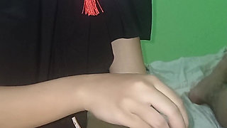 Beautiful Hijab Student Very Cheerful and Happy