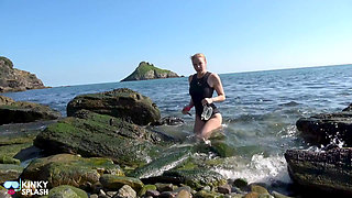 Ball Gag & Flooded Dive Mask - Wetsuit Beach Fun