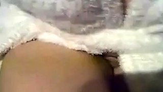 Spiky Hairy Brush Pleasures Pussy on Webcam