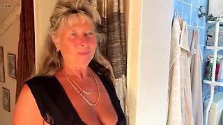 German MILF Petra Wegat Dirty Toilet Talk & Pissing Fetish with Girlfriend SweetSusi