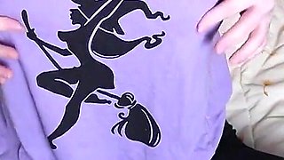Petite Student Plays with Her Tits to Shaking Nipple Orgasm