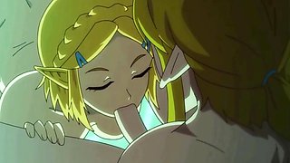 Zelda's Sexual Date at the Royal Pool: A Lustful Visitor Brings an Unexpected Twist! HENTAI Parody