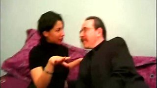 Brunette Skyla Lingerie Handjob