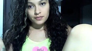 Beautiful huge ass Latin teen teasing webcam
