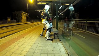 Quick Risky Sex On Public Bus Stop Squirting Orgasm And Cum In My Mouth & More.. Dada Deville