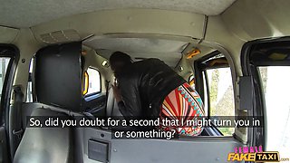 Female faux taxi - penniless college stud pays taxi fare with hard shaft and cum shots