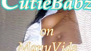 Black MILF Babsie Showering Action